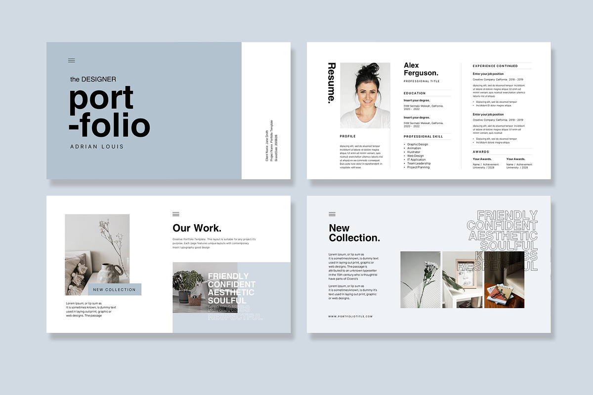 Minimal Portfolio Canva Template, a Presentation Template by ...