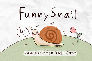 FunnySnail handwritten kids font