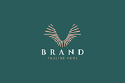 Abstract Wings Sun Ray Luxury Logo, a Branding & Logo Template by Signatoro (Thumbnail 3 of 4)