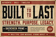 Backcheek Prime — Bold Display Font, a Slab Serif Font by Wow Magic (Thumbnail 5 of 5)
