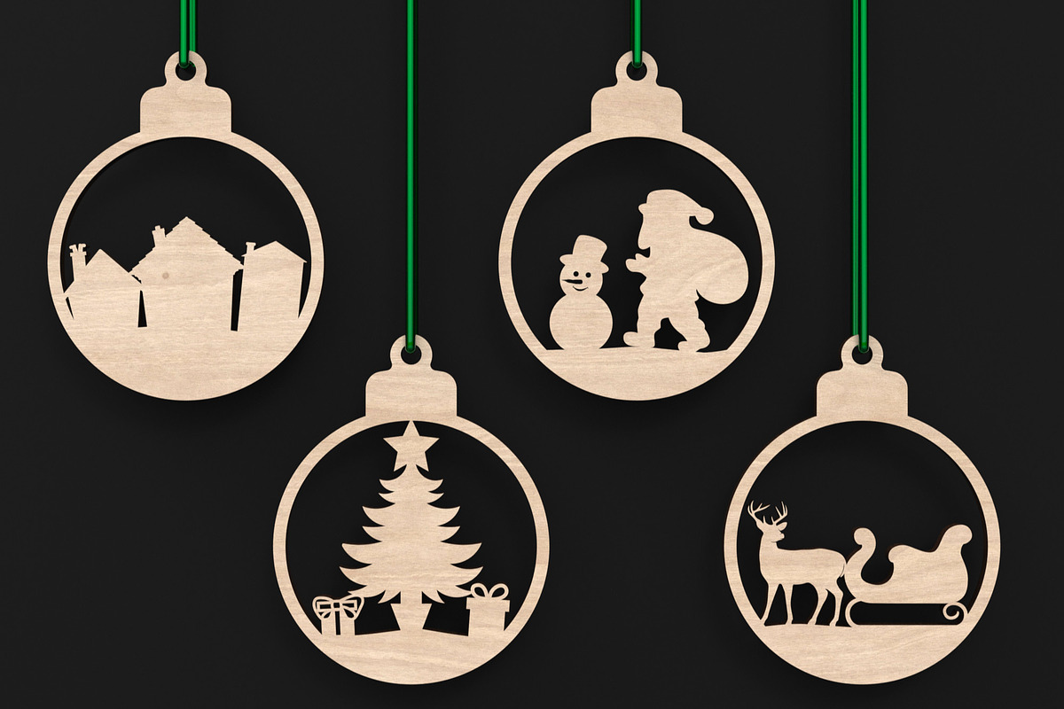 Christmas Tree Bauble Decorations, an Object Graphic by ThemeXDigital (Photo 2 of 8)