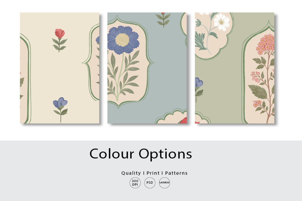 Delicate Tossed Botanical Vignettes, a Pattern Graphic by Print Diaries (Photo 3 of 5)