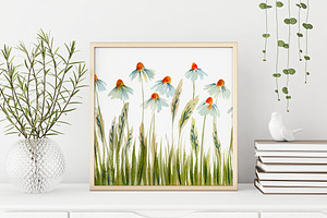 Watercolor Flowers - Chamomile