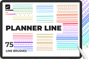 Linear brushes patterns Procreate, a Brush Add-On by Graphics Resources (Thumbnail 2 of 15)