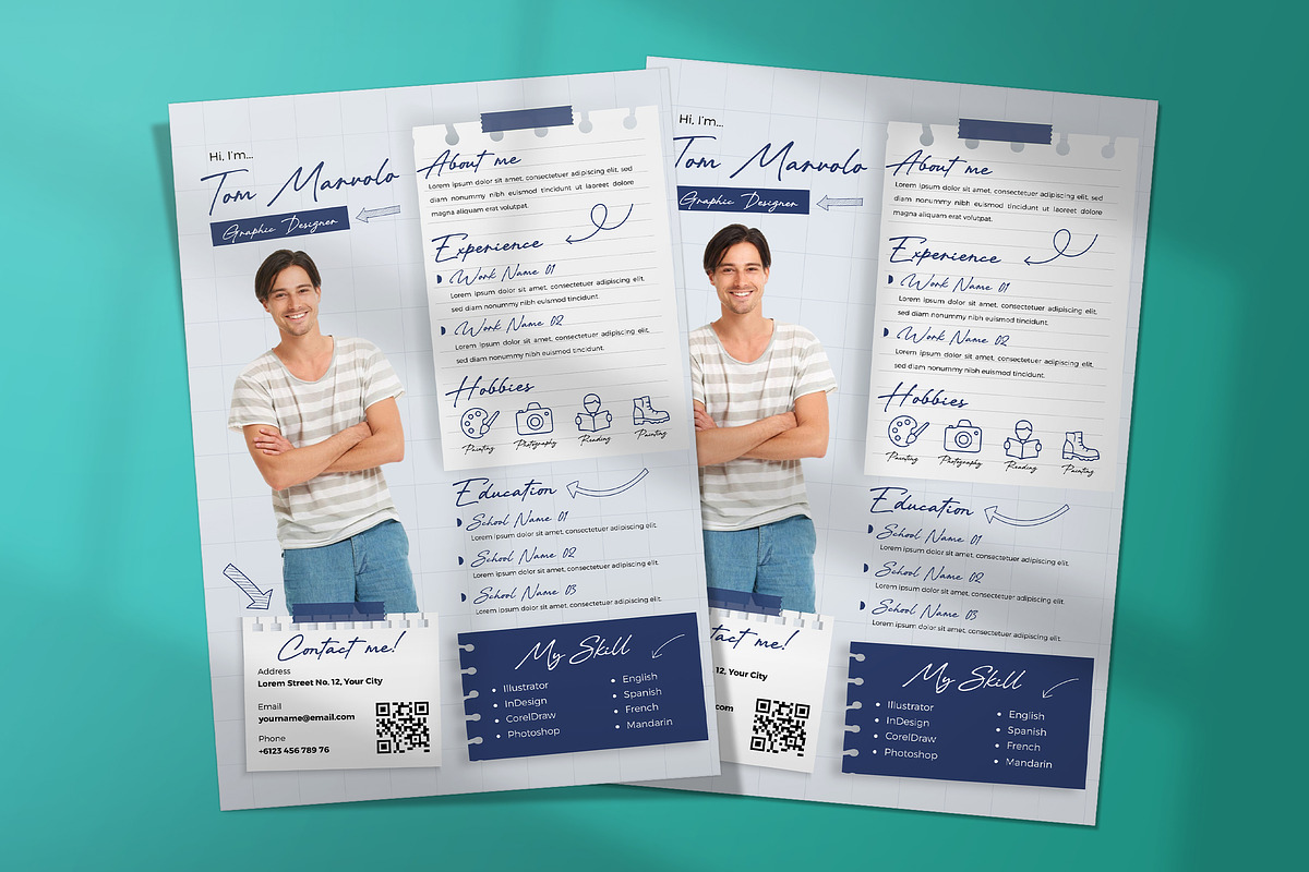 Casual CV / Resume, a Resume Template by Aarley Kaiven (Photo 1 of 2)