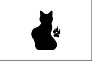 Cat Silhouette Paw Cutout Set, an Illustration by hafijul (Thumbnail 7 of 9)