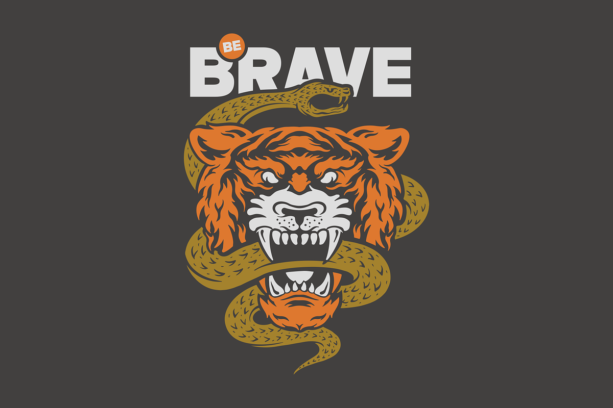 Be Brave Tiger Snake, an Animal Illustration by Mangustudio (Photo 1 of 3)
