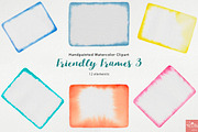 Watercolor Friendly Frames 4, an Object Graphic by LittleAcornGraphics (Thumbnail 4 of 6)