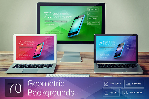 70 Geometric Backgrounds preview 5