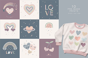 Valentine Day Baby Graphic Set