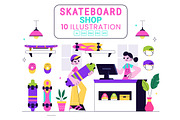 10 Skateboard Shop Illustration, a Sport Illustration by denayunebgt (Thumbnail 1 of 4)