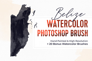 Belize Watercolor Photoshop Brush