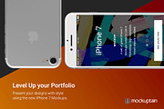 Iphone 7 Mockup White Full Pack, an iPhone Mockup by mockuptain (Thumbnail 5 of 10)