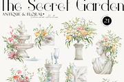 Watercolor Flowers & Antique vases, an Illustration by Kreker Kate (Thumbnail 3 of 11)