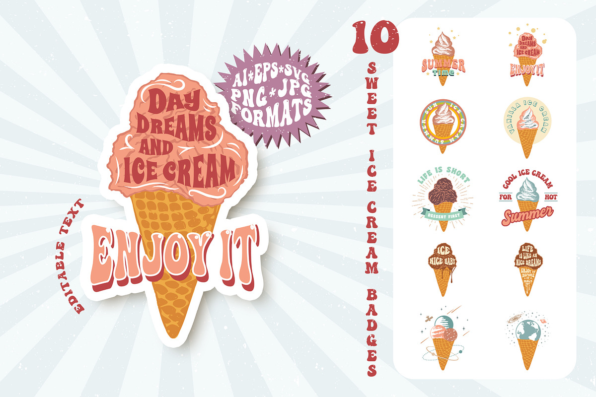 Taste Of Summer. 60 Groovy Logos, an Object Graphic by Cosmic Store (Photo 10 of 26)