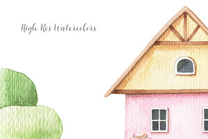 Watercolor Houses