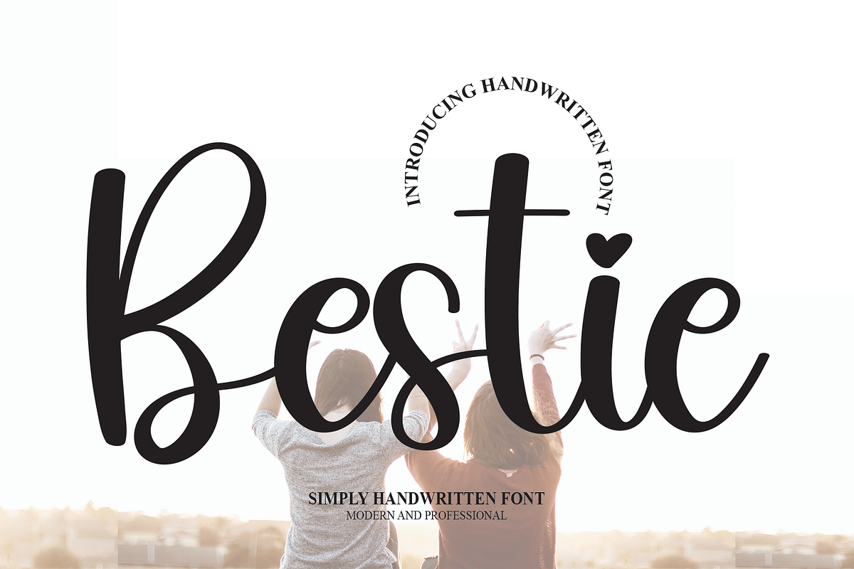 Bestie | Script Font, a Script Font by Scratchones (Photo 1 of 8)