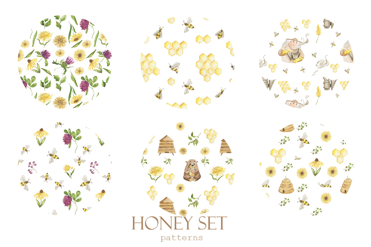 Honey watercolor set, a Food Illustration by Love Watercolor Store (Photo 9 of 10)