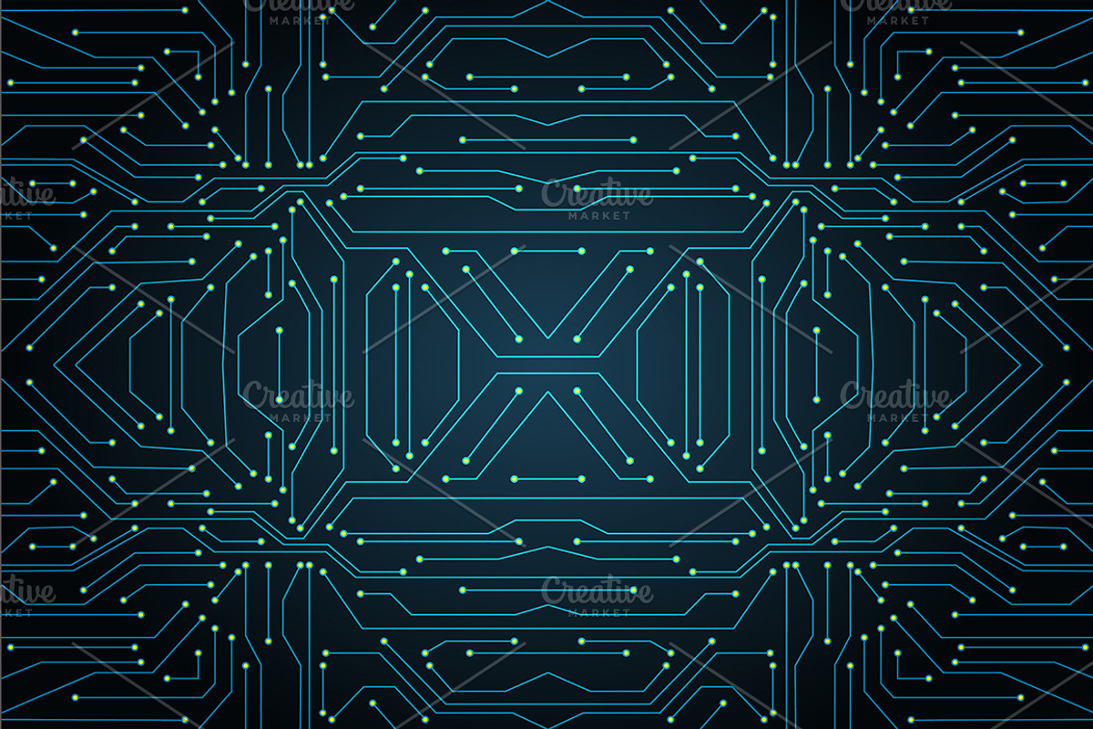 Micro chip elements, web security, a Technology Illustration by OKart.studio (Photo 5 of 6)