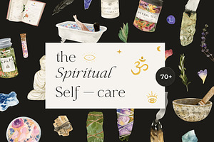 The Spiritual Self-Care rituals, a Healthcare Illustration by Lana Elanor