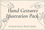 Hand Gesture Illustration Pack, a Person Illustration by statica (Thumbnail 1 of 6)
