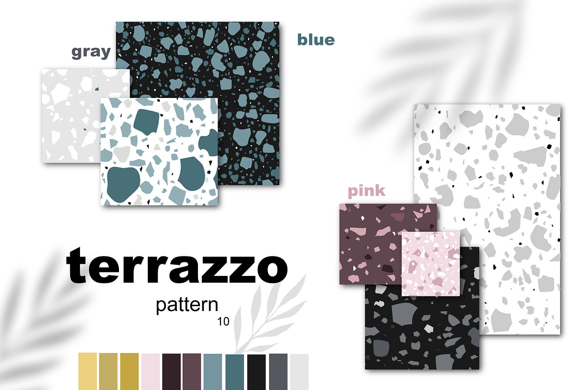Terrazzo Kit. 10 seamless pattern, a Background Graphic by Noli Molly Store (Photo 1 of 4)