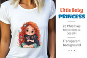 Cartoon Baby Princess.TShirt Sticker, an Animal Illustration by KENO Mascots (Thumbnail 10 of 11)