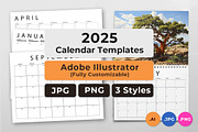 2025 Calendar Templates, a Design Template by MarkieAnn Creative (Thumbnail 1 of 4)
