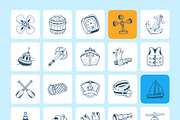 Sailing Doodles Set, an Object Graphic by Brickclay (Thumbnail 7 of 8)