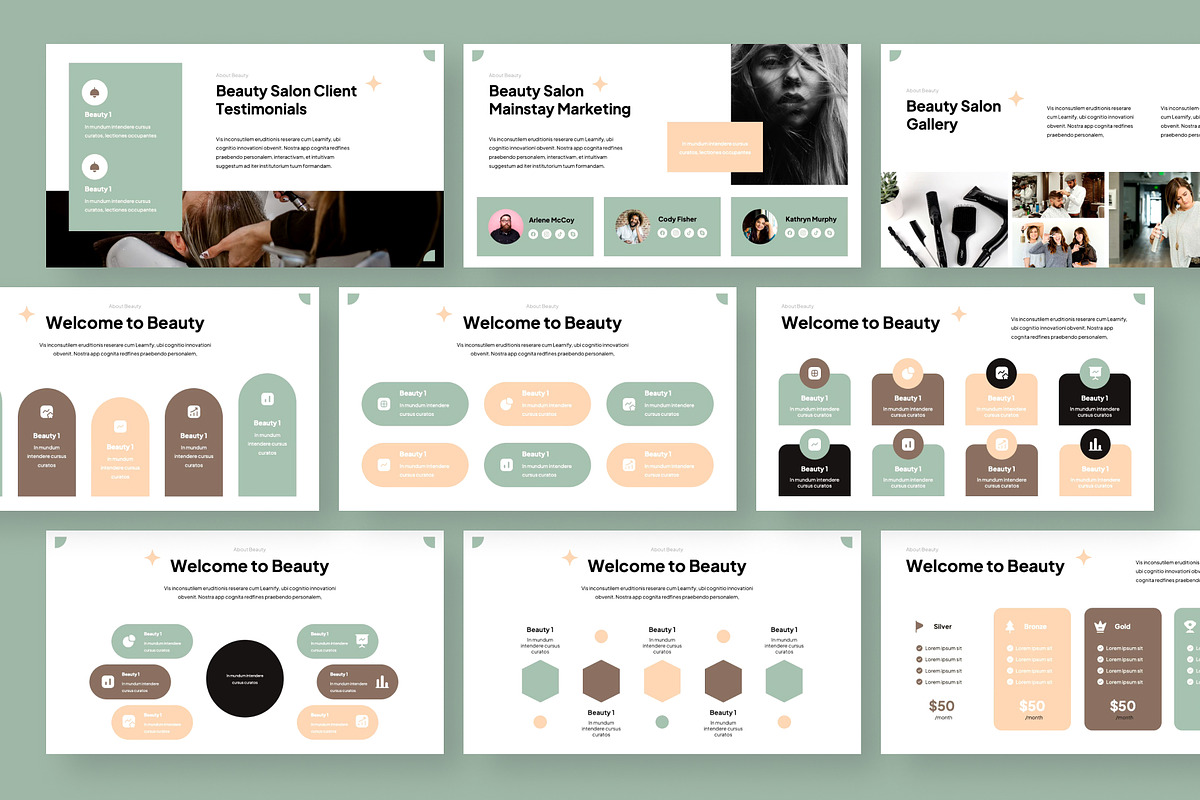 Glamourous - Beauty Powerpoin, a Presentation Template by Panen Creative (Photo 4 of 6)