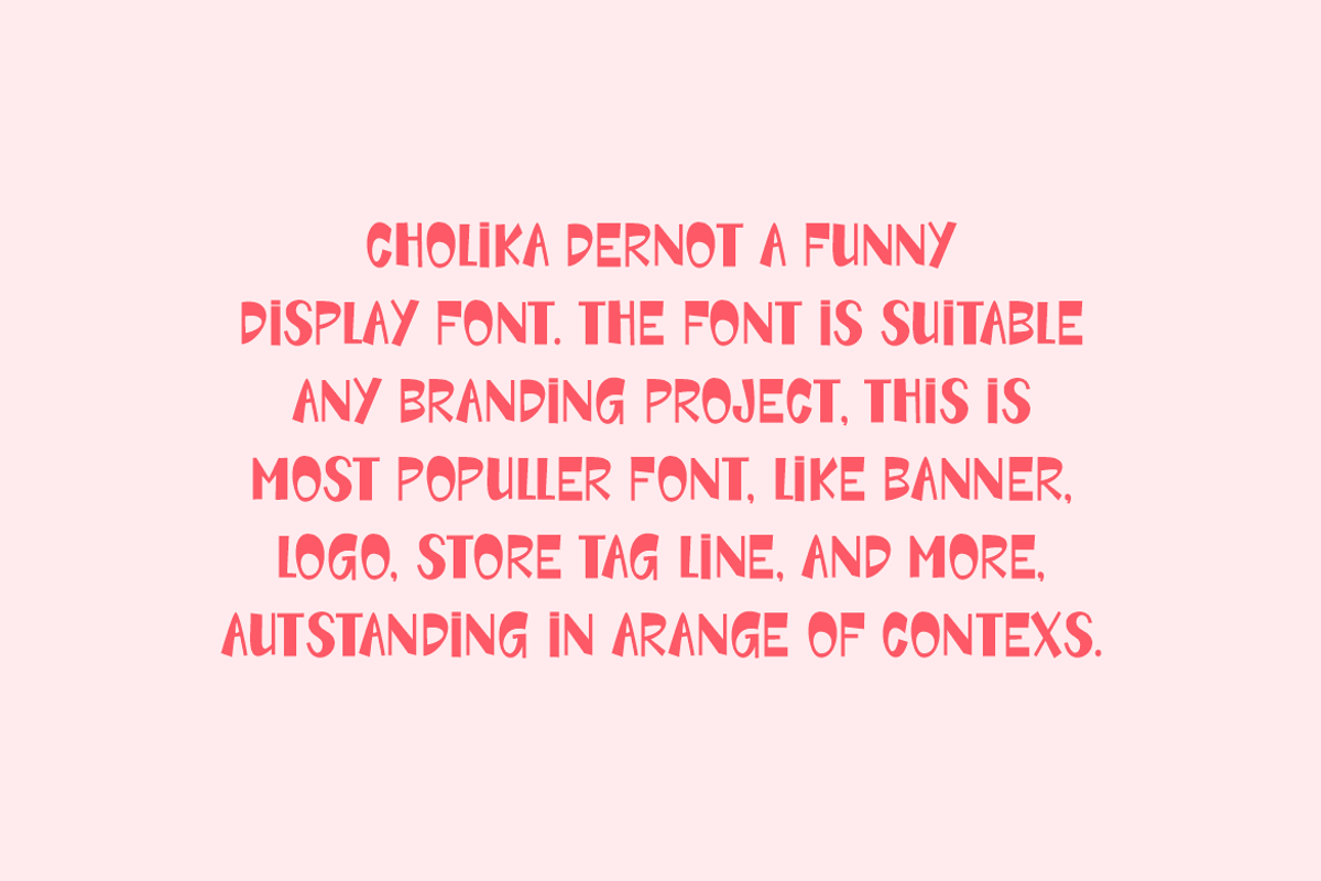 Cholika Dernot - Funny Font, a Sans Serif Font by Iqsiart Studio (Photo 2 of 6)
