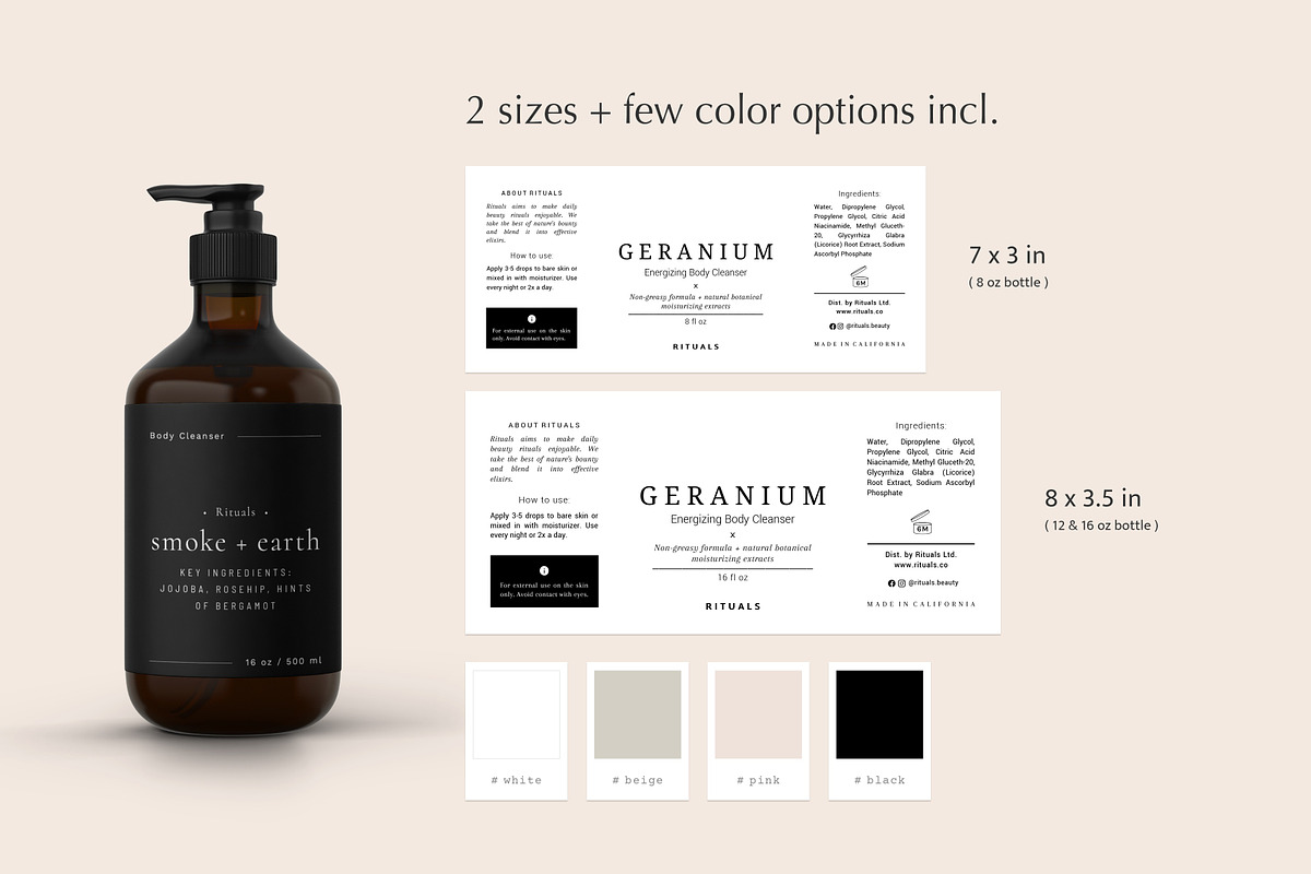 Cosmetic Label Bundle • Geranium, a Print Template by Sjá Agency (Photo 18 of 19)