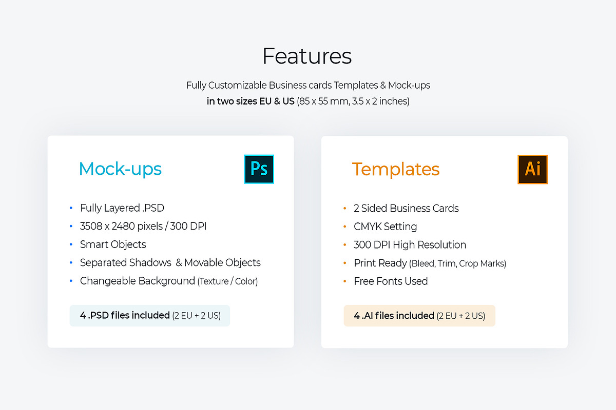 Business card Template & Mock-up, a Business Card Template by PrintPixel (Photo 2 of 8)