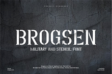 Brogsen - Military Stencil Font