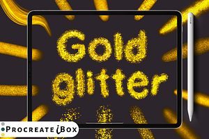 Procreate Gold Glitter Brushes