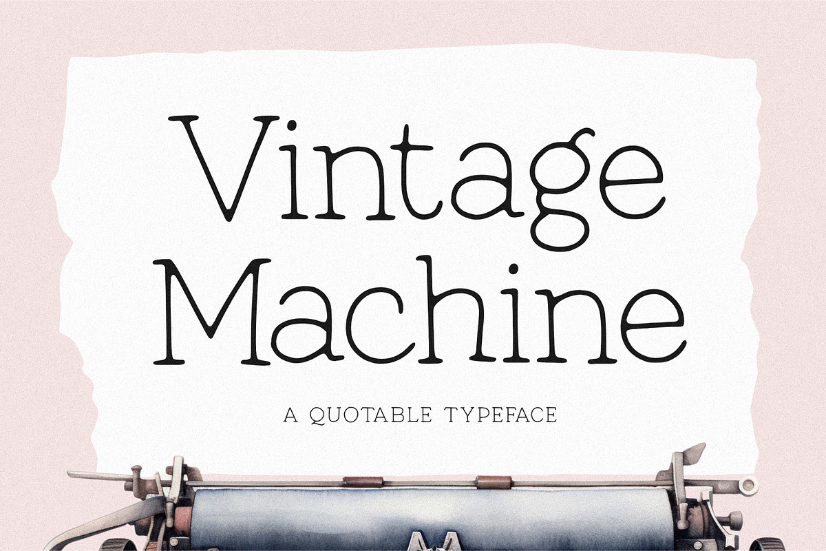 Vintage Machine - Typewritter Font, a Handwritten Font by Balpirick Studio (Photo 1 of 6)