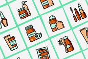 Beauty Products | 20 Thin Line Icons, an Outline Icon by Alex Blogoodf (Thumbnail 8 of 11)