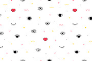 Weird Eyes Seamless Patterns Set, a Pattern Graphic by Krolja (Thumbnail 5 of 6)