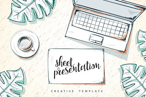 Mockup design concept in sketch