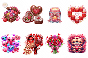 Kawaii Valentine Love PNG Clipart, an Object Illustration by KennedyStudio (Thumbnail 2 of 5)