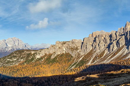 Mountain sunny evening peaceful view from Giau Pass., a Nature Photo by YuriyB