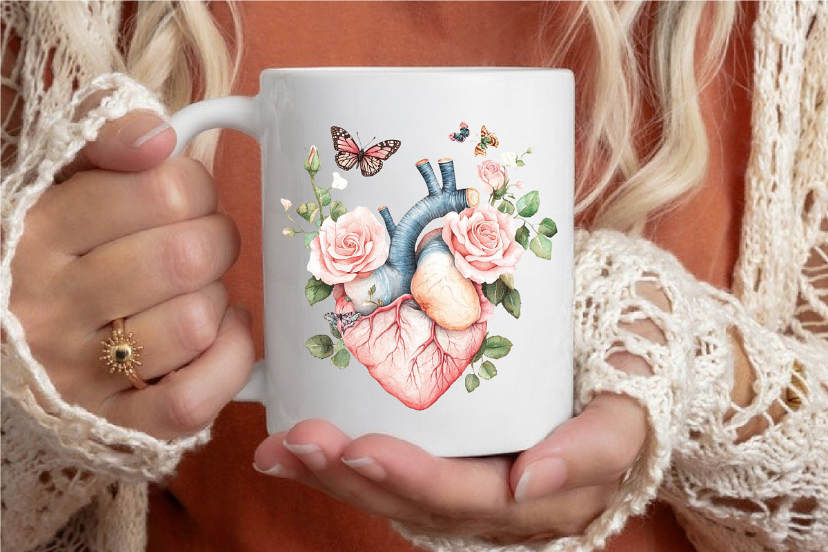 Watercolor Floral Anatomy Clipart, a Seasonal Illustration by designcity5 (Photo 5 of 5)