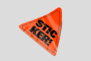 Triangle Stickers Mockup, an Advertising Mockup by Permadi Creative (Thumbnail 3 of 4)
