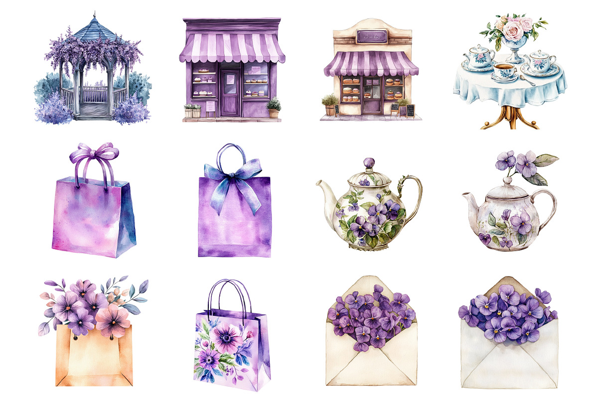 Lavender Pamper Time Clipart, an Illustration by Design Market (Photo 2 of 4)