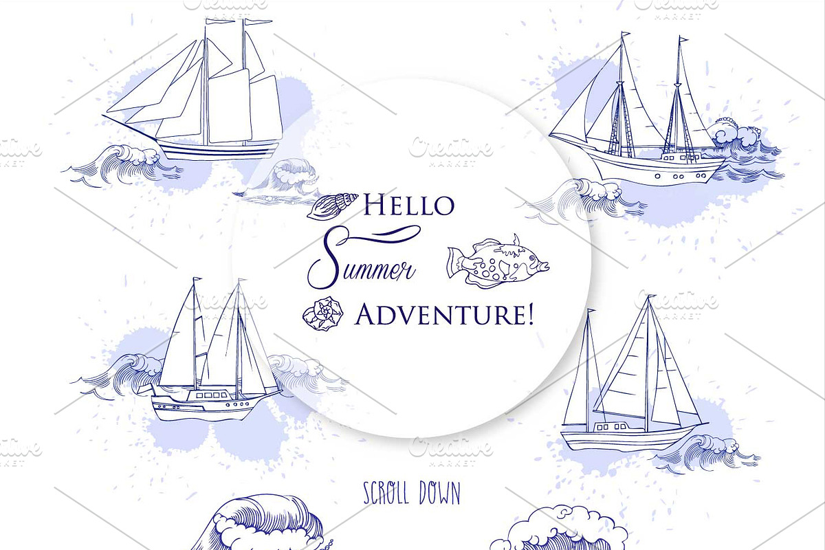 Sea and Waves, an Object Illustration by Nataliapiache (Photo 2 of 5)