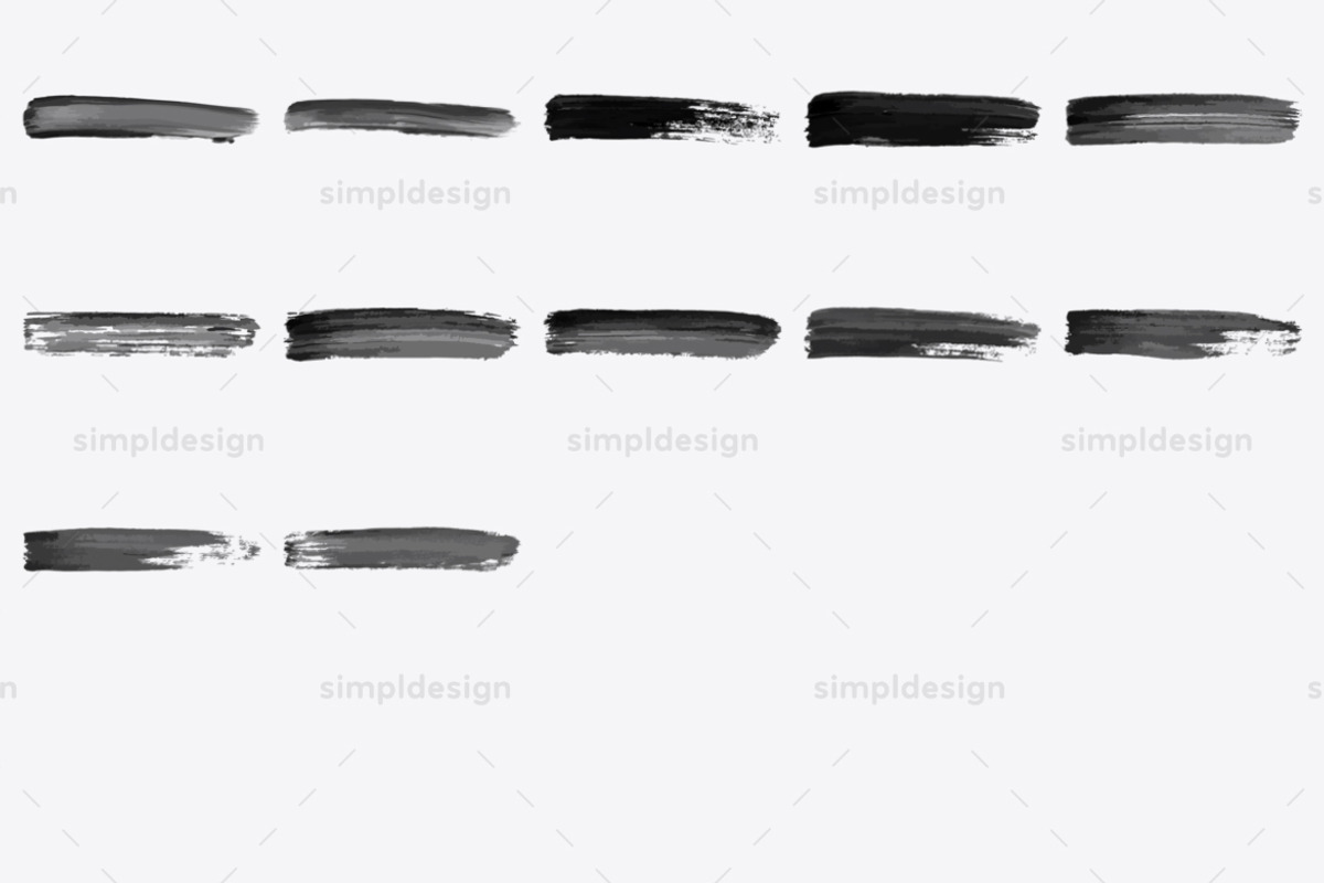 52 Acrylic Stroke Photoshop Brushes, a Brush Add-On by SimplDesign (Photo 4 of 4)