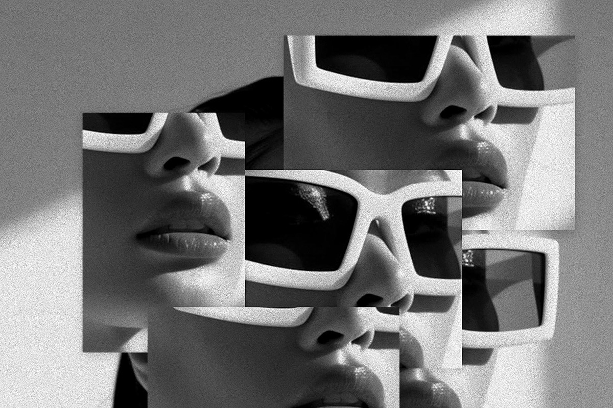 Portrait Fragmented Shapes Photo