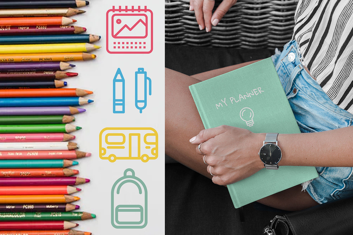 Back to School Icons set, an Icon by helgascandinavus (Photo 5 of 5)