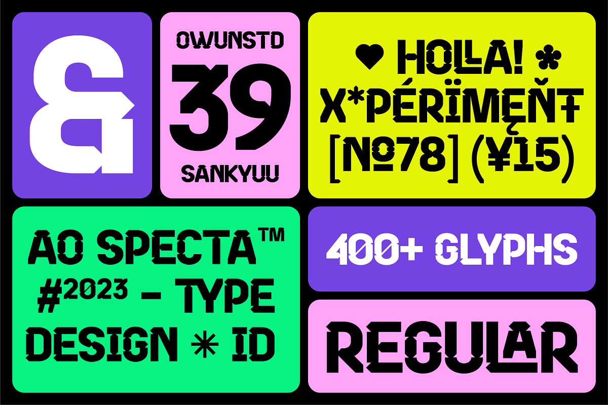 AO Specta - Display Typeface, a Sans Serif Font by OwunStudio (Photo 2 of 15)