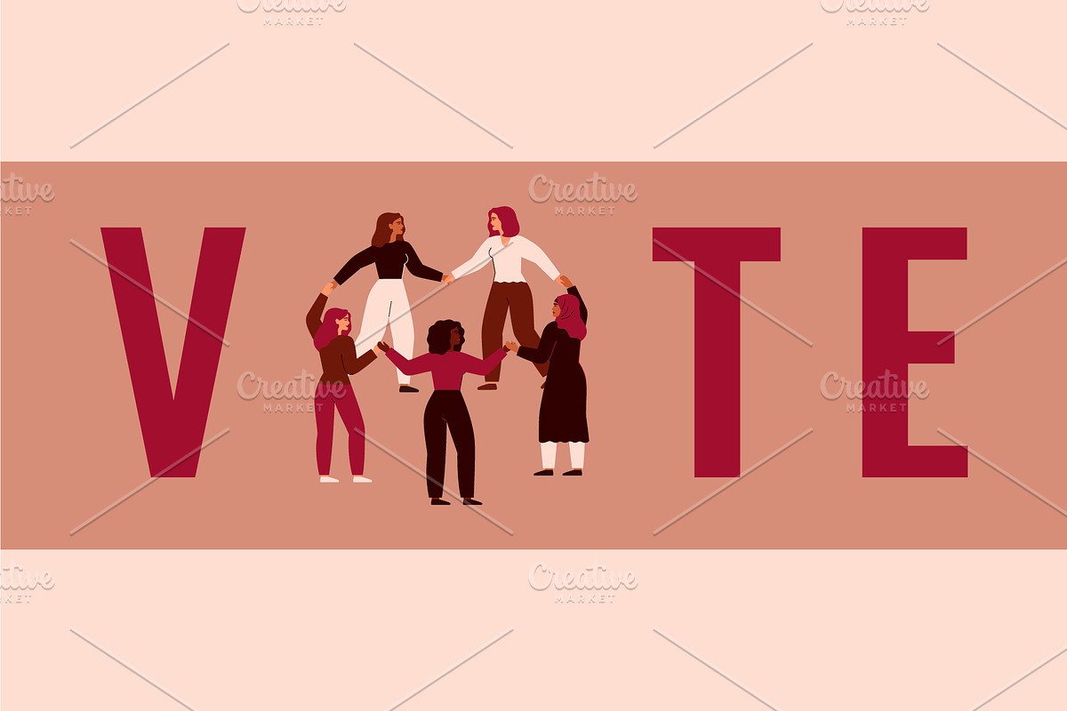 Different Women Vote, a Person Illustration by Mary Long (Photo 2 of 6)